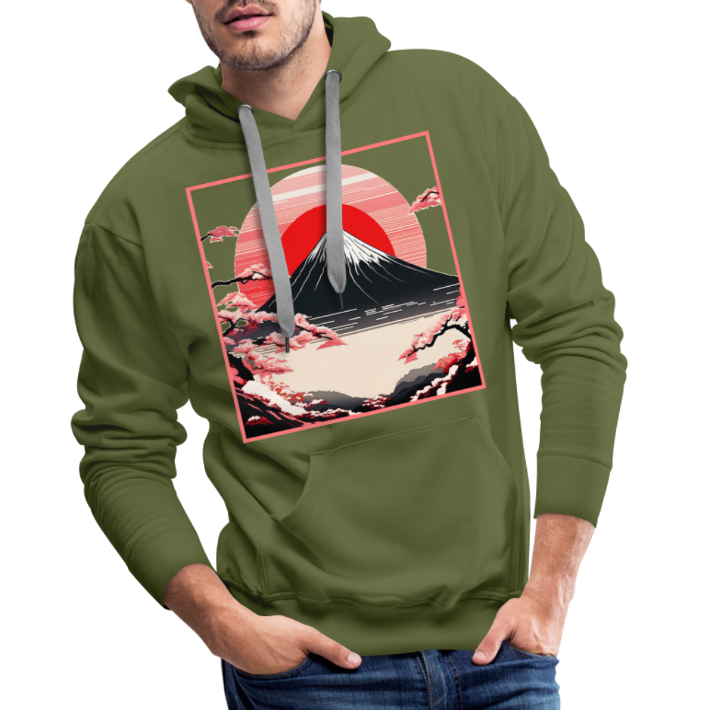 Hoodie Japan "Fuji" - Olivgrün
