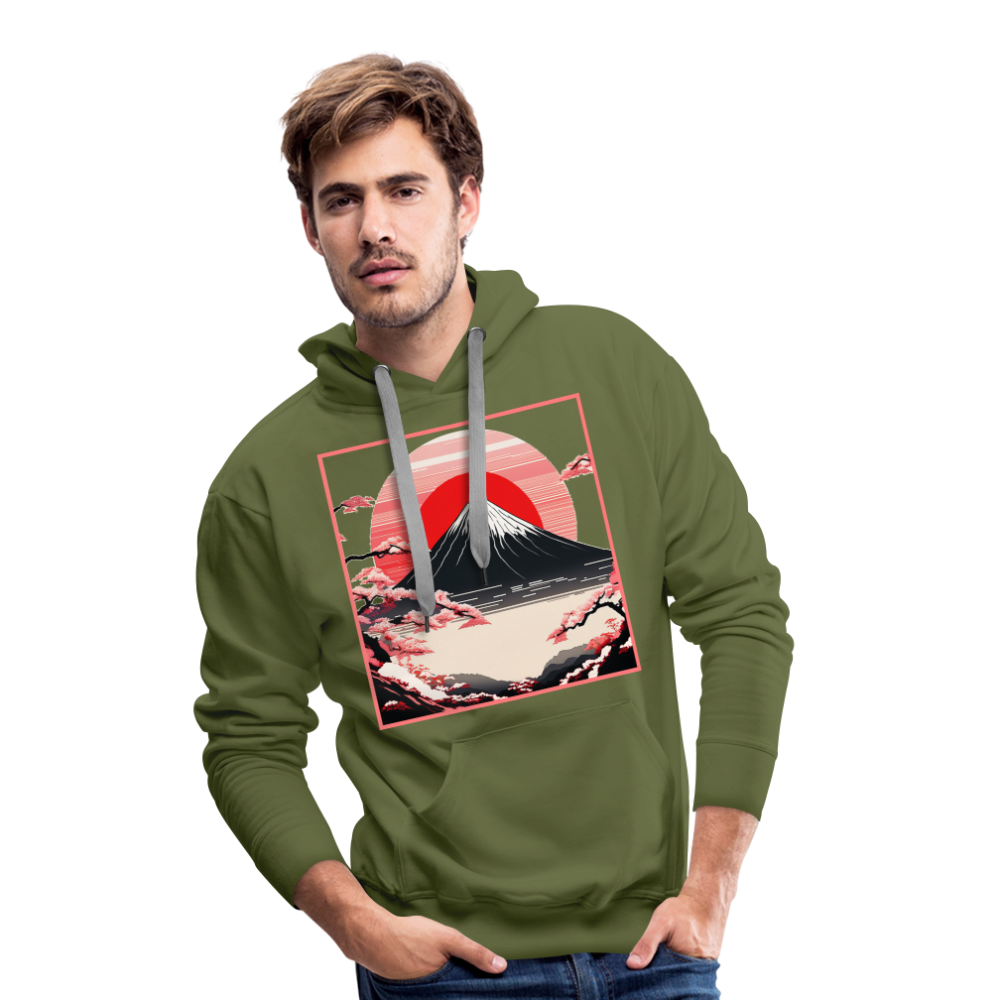 Hoodie Japan "Fuji" - Olivgrün