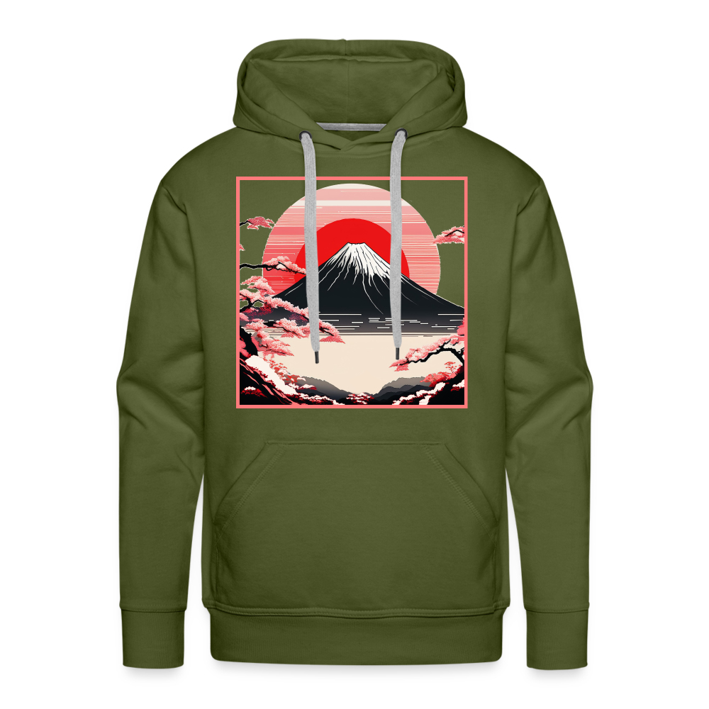 Hoodie Japan "Fuji" - Olivgrün