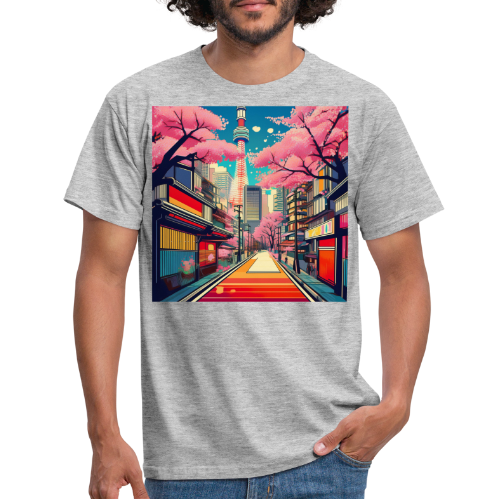 T-Shirt Japan "Tokyo" - Grau meliert
