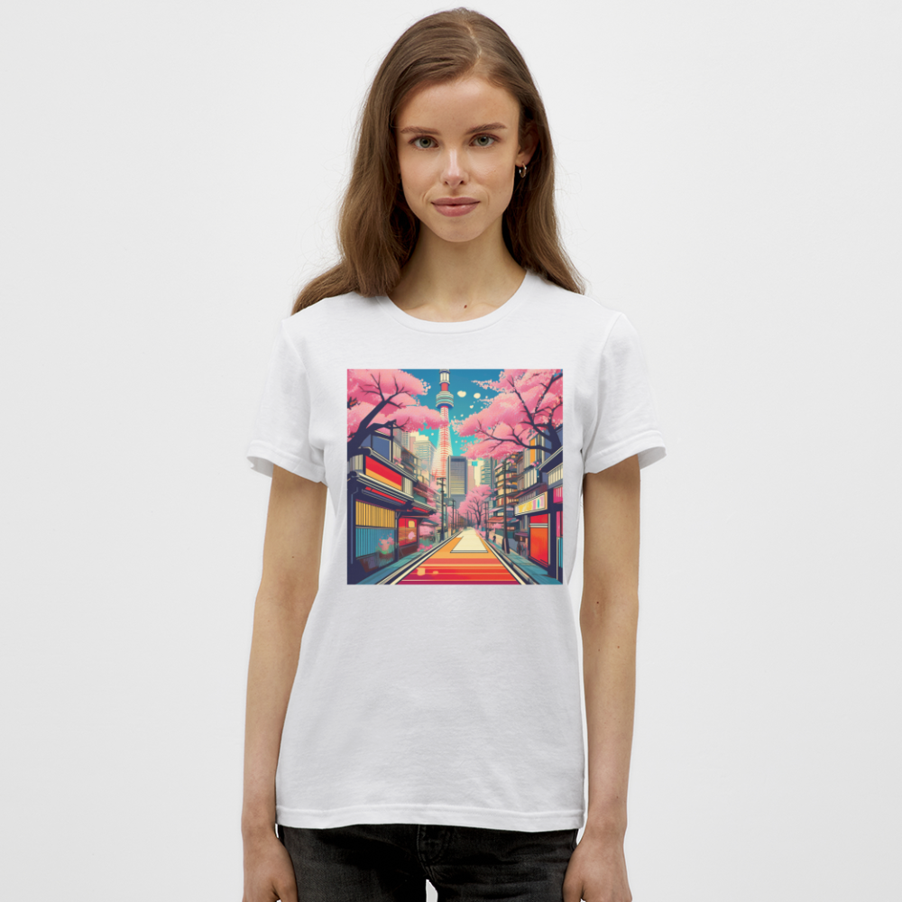 T-Shirt Ladies Japan "Fuji" - Weiß