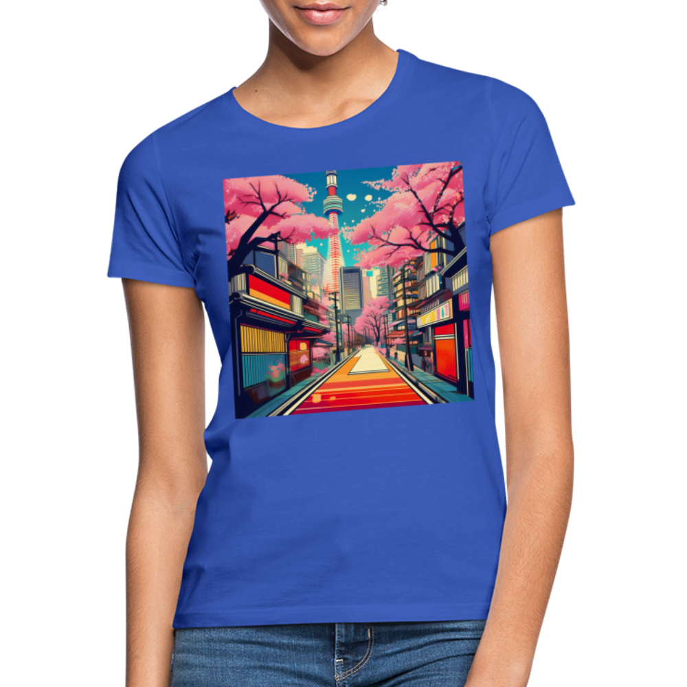 T-Shirt Ladies Japan "Fuji" - Royalblau