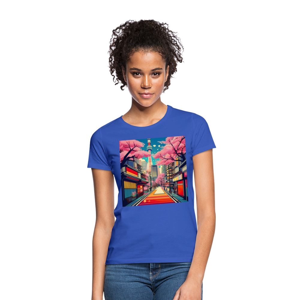 T-Shirt Ladies Japan "Fuji" - Royalblau