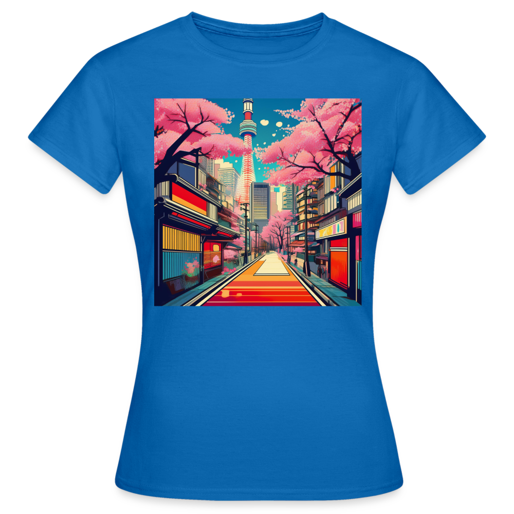T-Shirt Ladies Japan "Fuji" - Royalblau