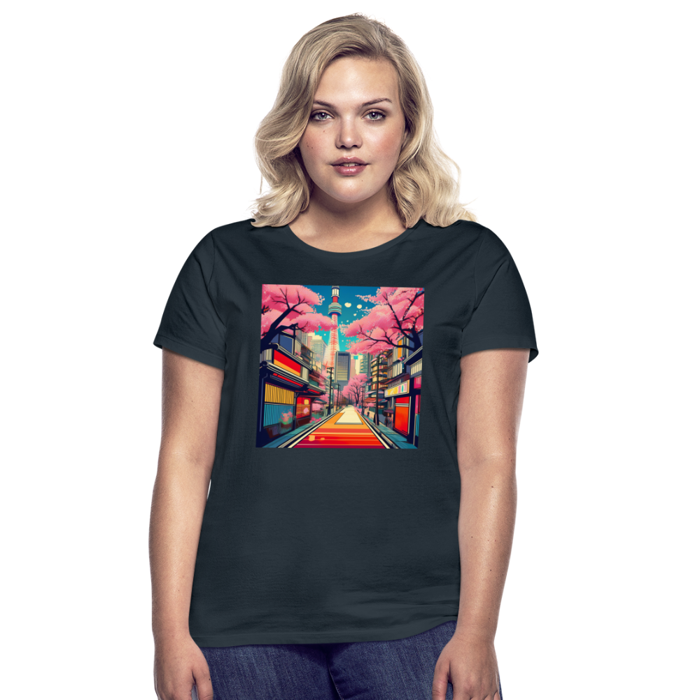 T-Shirt Ladies Japan "Fuji" - Navy