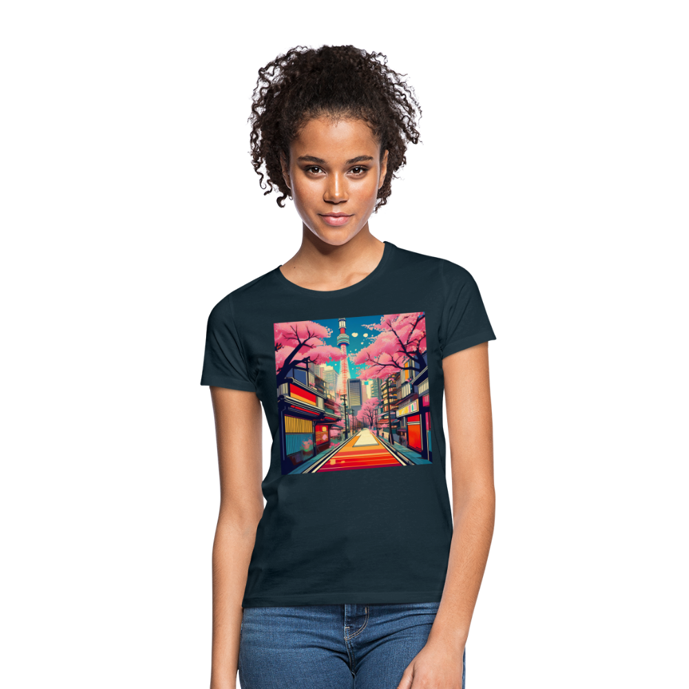 T-Shirt Ladies Japan "Fuji" - Navy