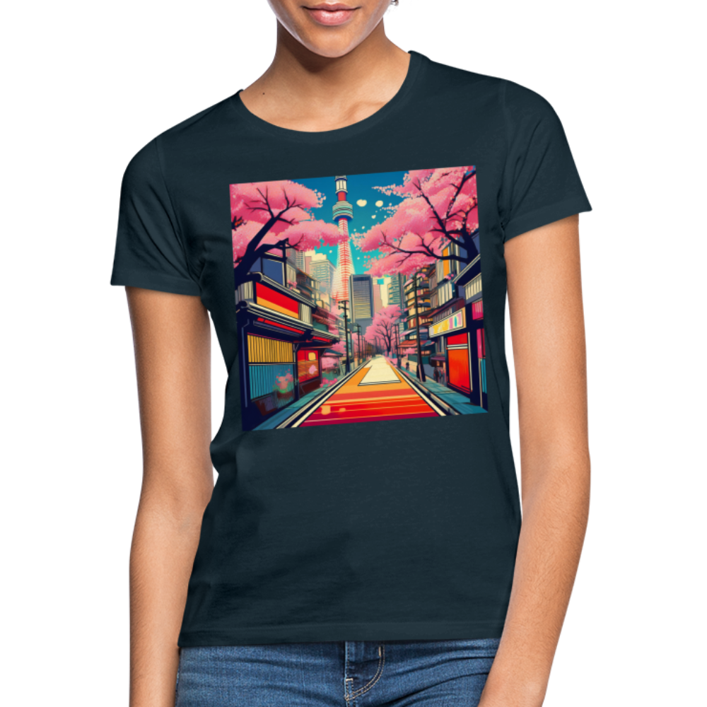 T-Shirt Ladies Japan "Fuji" - Navy