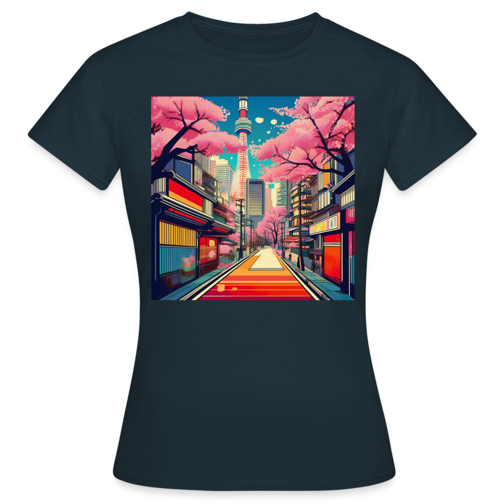 T-Shirt Ladies Japan "Fuji" - Navy