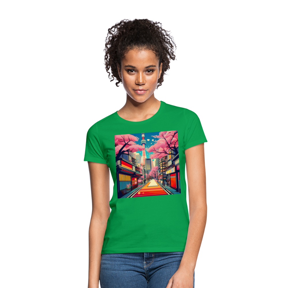 T-Shirt Ladies Japan "Fuji" - Kelly Green
