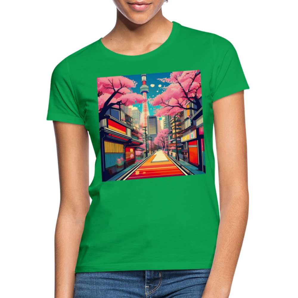 T-Shirt Ladies Japan "Fuji" - Kelly Green