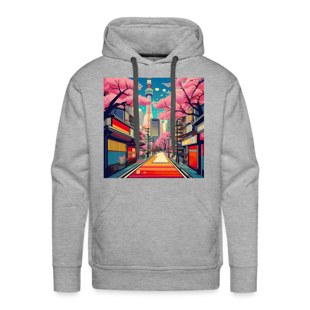 Hoodie Japan "Tokyo" - Grau meliert