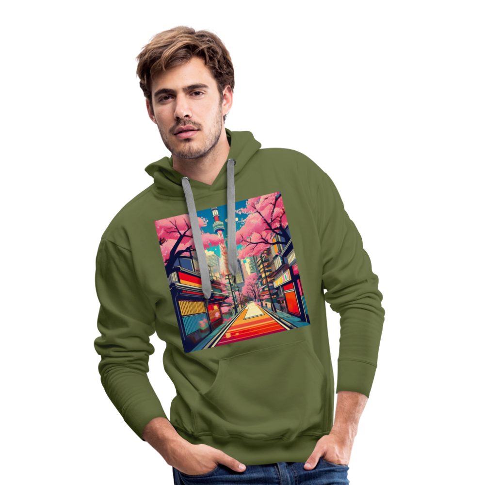 Hoodie Japan "Tokyo" - Olivgrün