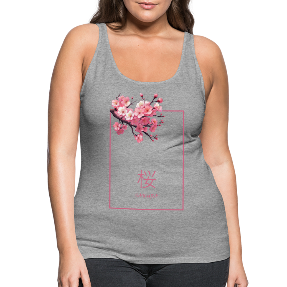 Tanktop Ladies Japan "Sakura" - Grau meliert