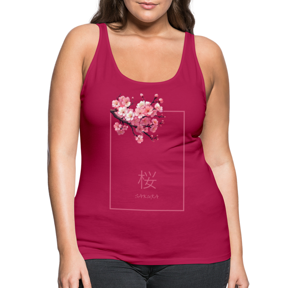Tanktop Ladies Japan "Sakura" - dunkles Pink