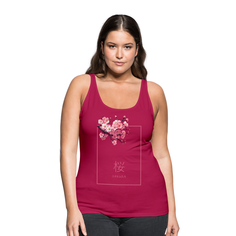Tanktop Ladies Japan "Sakura" - dunkles Pink