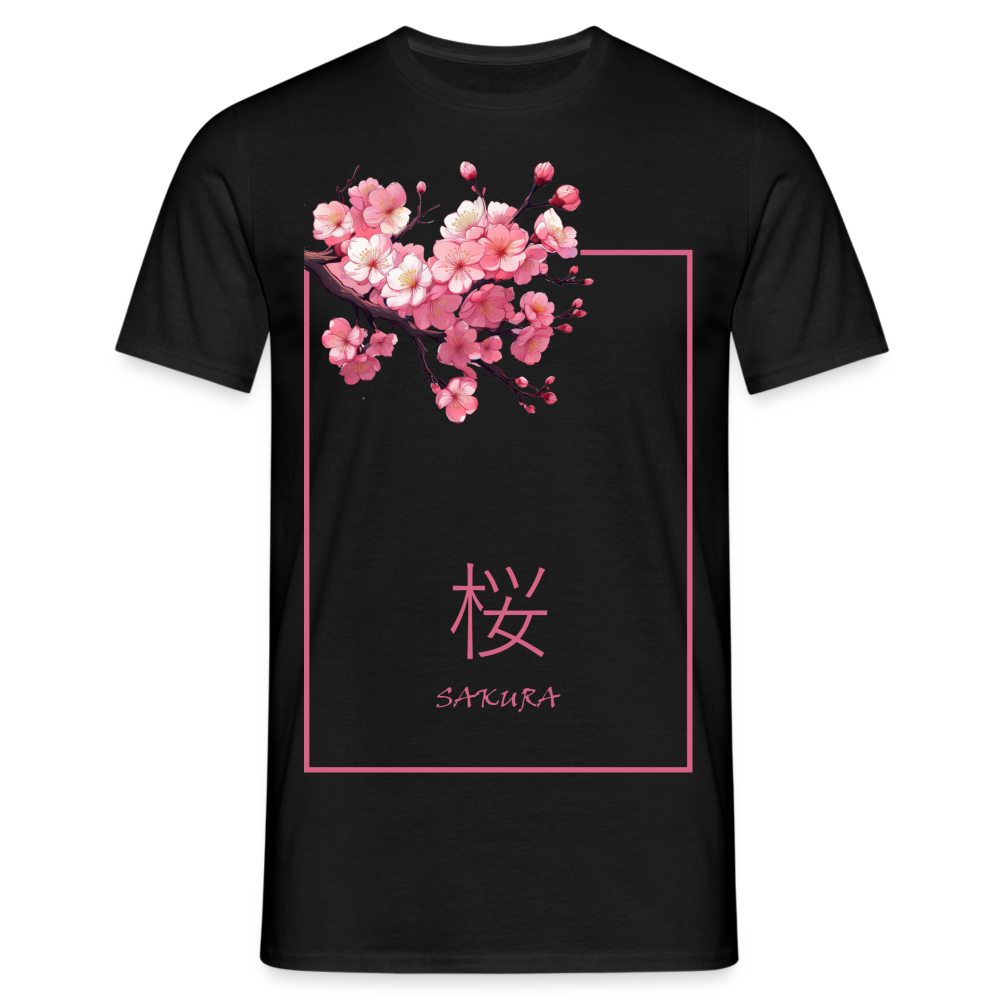 T-Shirt Japan "Sakura" - Schwarz