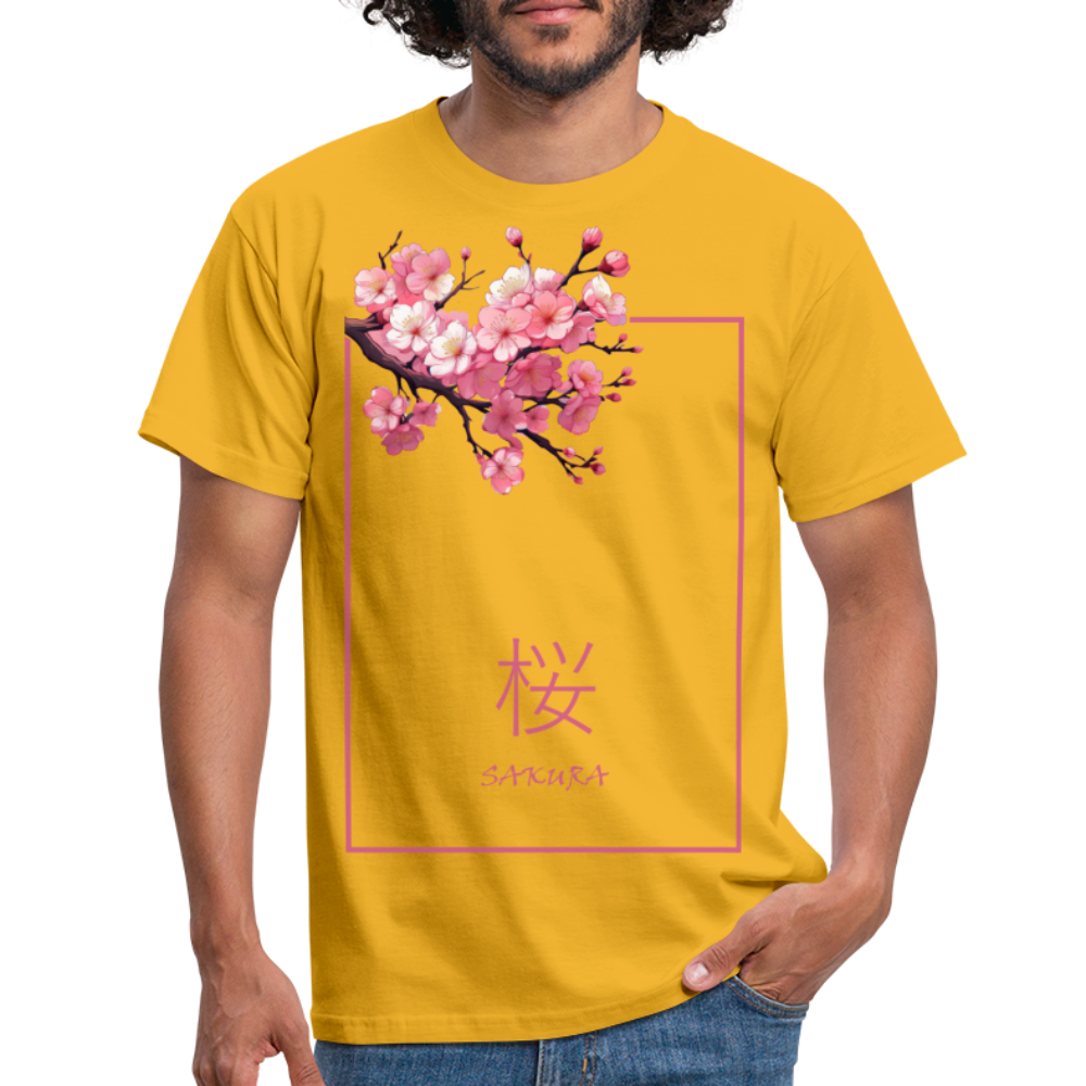 T-Shirt Japan "Sakura" - Gelb