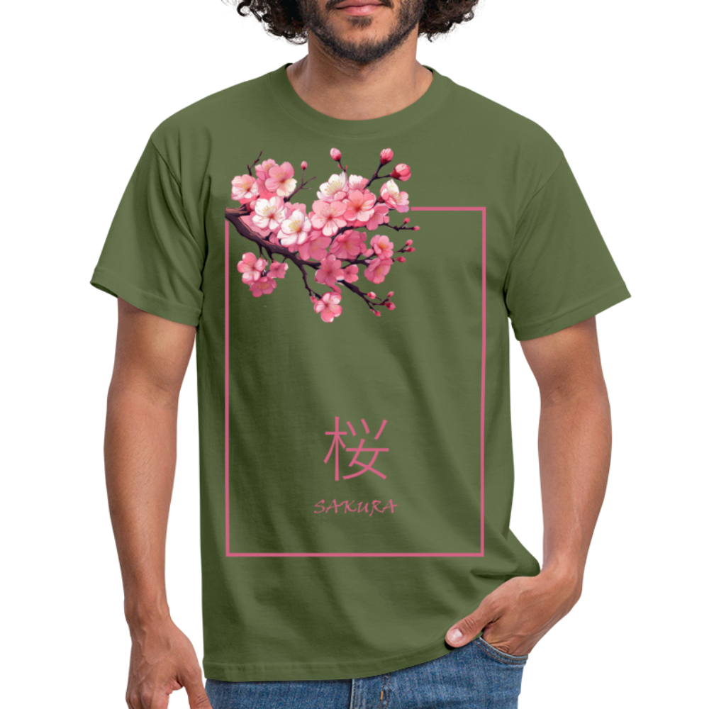 T-Shirt Japan "Sakura" - Militärgrün