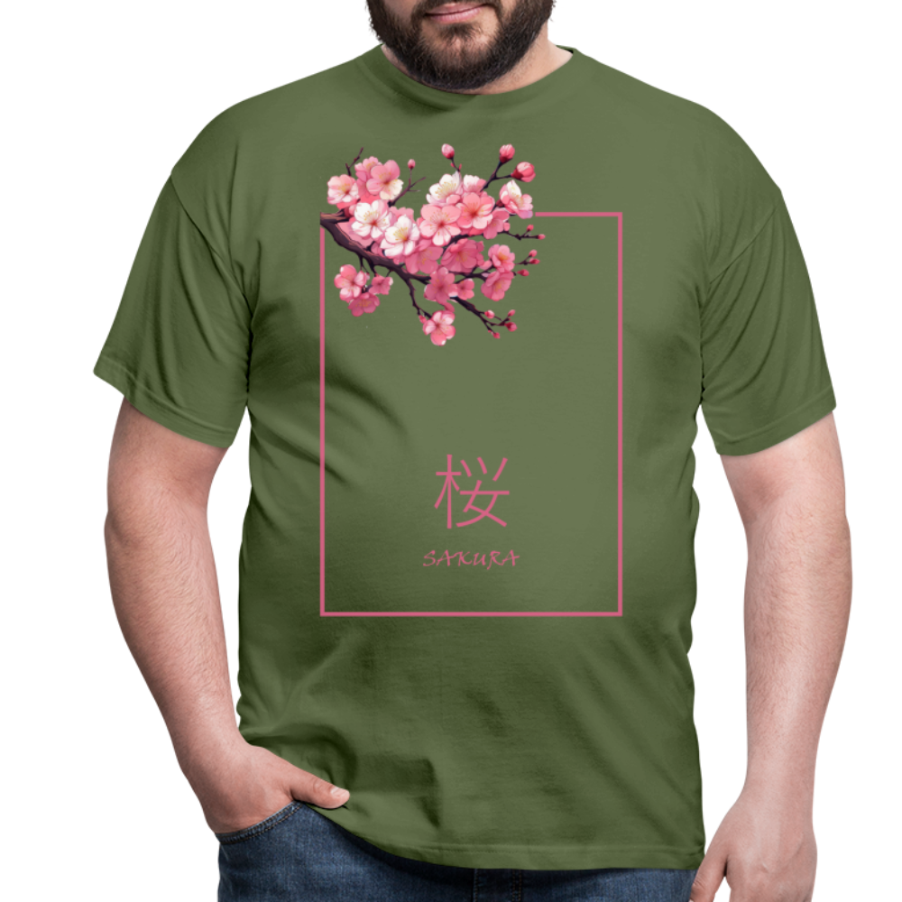 T-Shirt Japan "Sakura" - Militärgrün