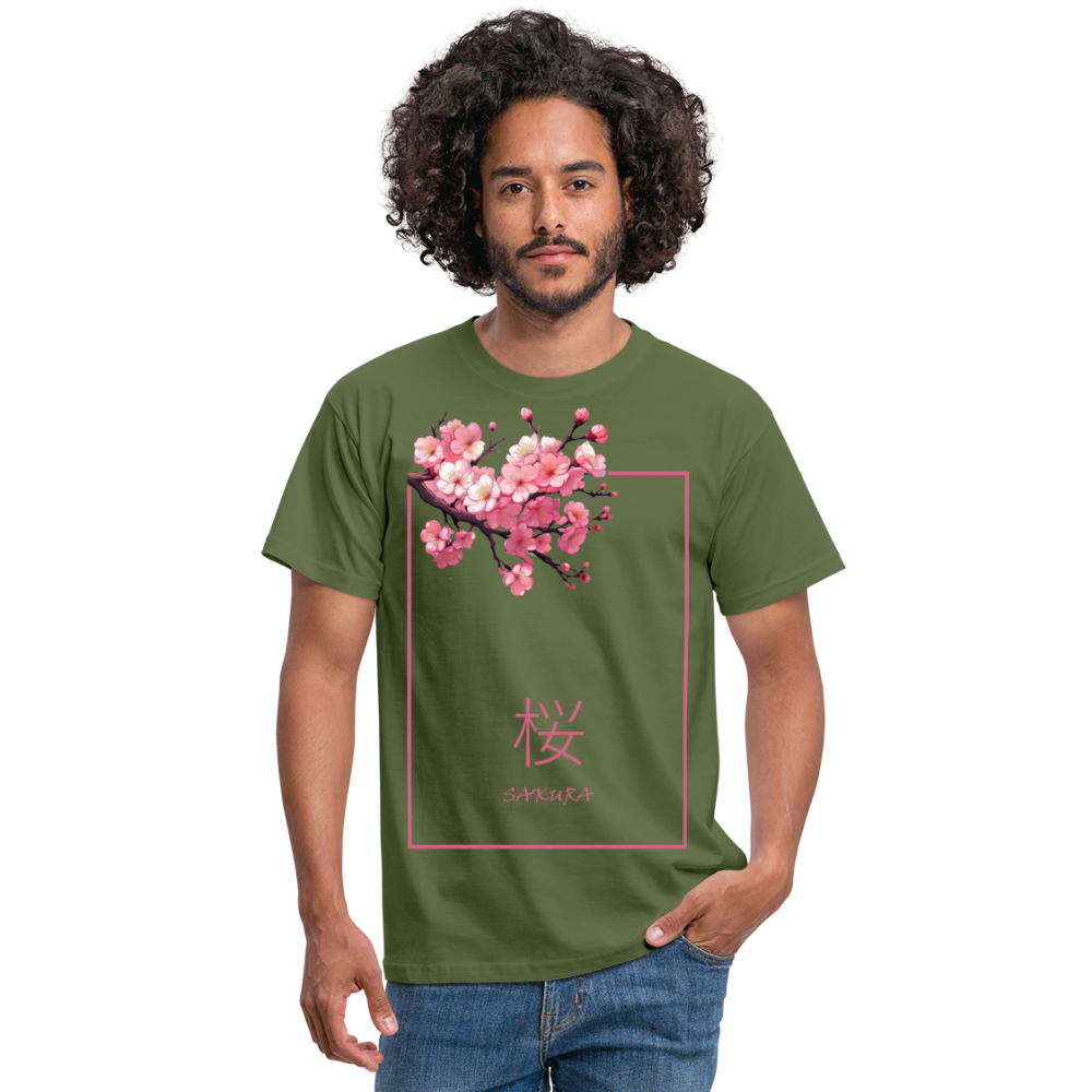 T-Shirt Japan "Sakura" - Militärgrün