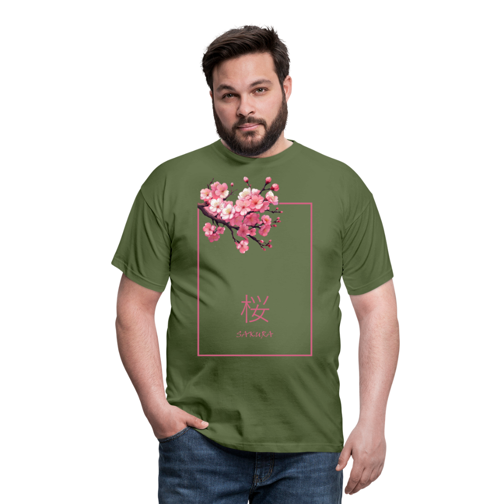 T-Shirt Japan "Sakura" - Militärgrün