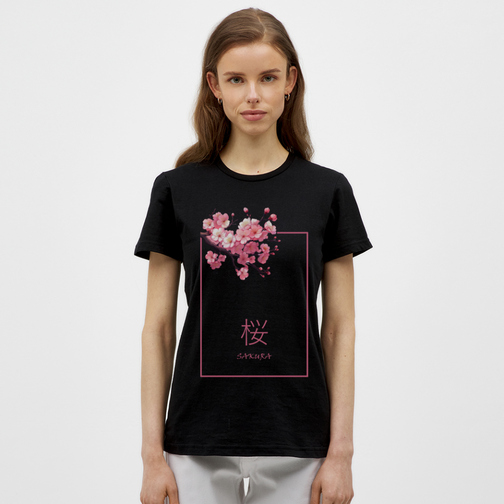 T-Shirt Ladies Japan "Sakura" - Schwarz