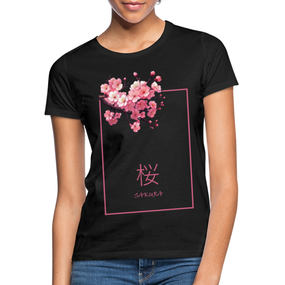 T-Shirt Ladies Japan "Sakura" - Schwarz