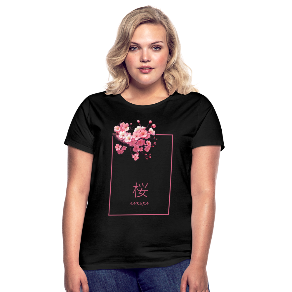 T-Shirt Ladies Japan "Sakura" - Schwarz