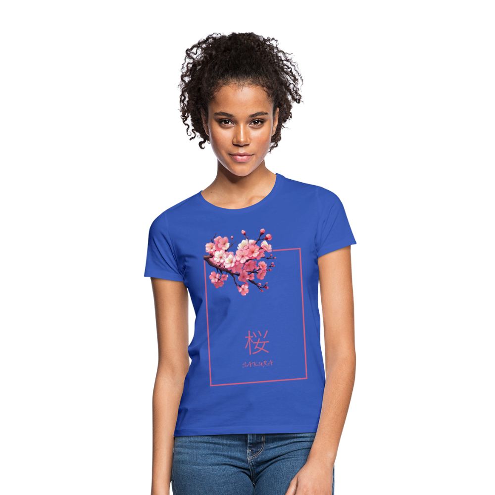 T-Shirt Ladies Japan "Sakura" - Royalblau