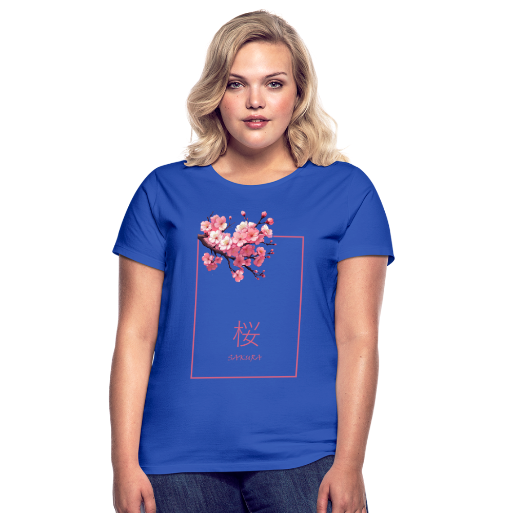 T-Shirt Ladies Japan "Sakura" - Royalblau