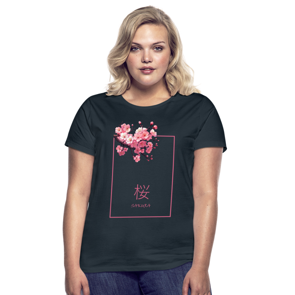 T-Shirt Ladies Japan "Sakura" - Navy
