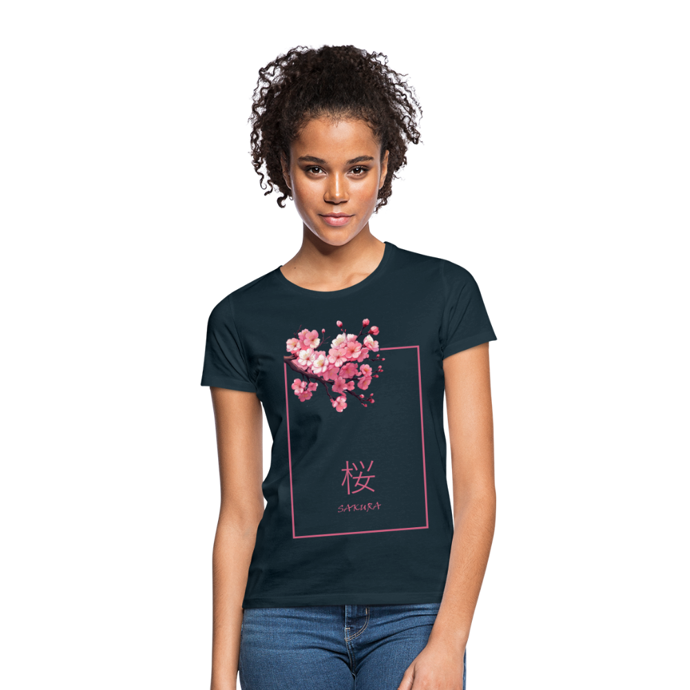 T-Shirt Ladies Japan "Sakura" - Navy