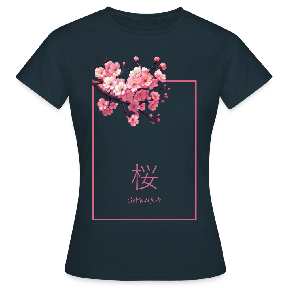 T-Shirt Ladies Japan "Sakura" - Navy