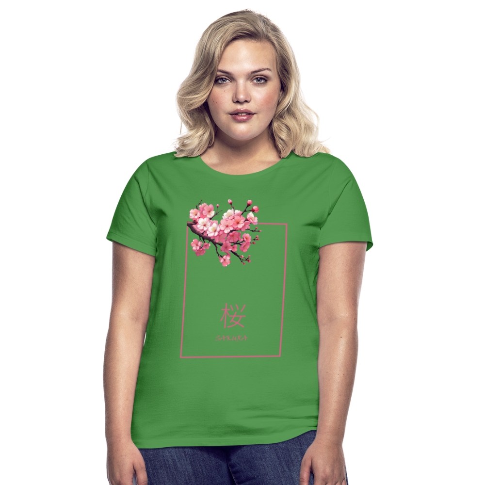 T-Shirt Ladies Japan "Sakura" - Kelly Green