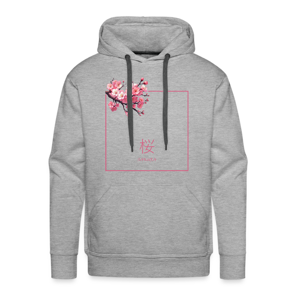 Hoodie Japan "Sakura" - Grau meliert