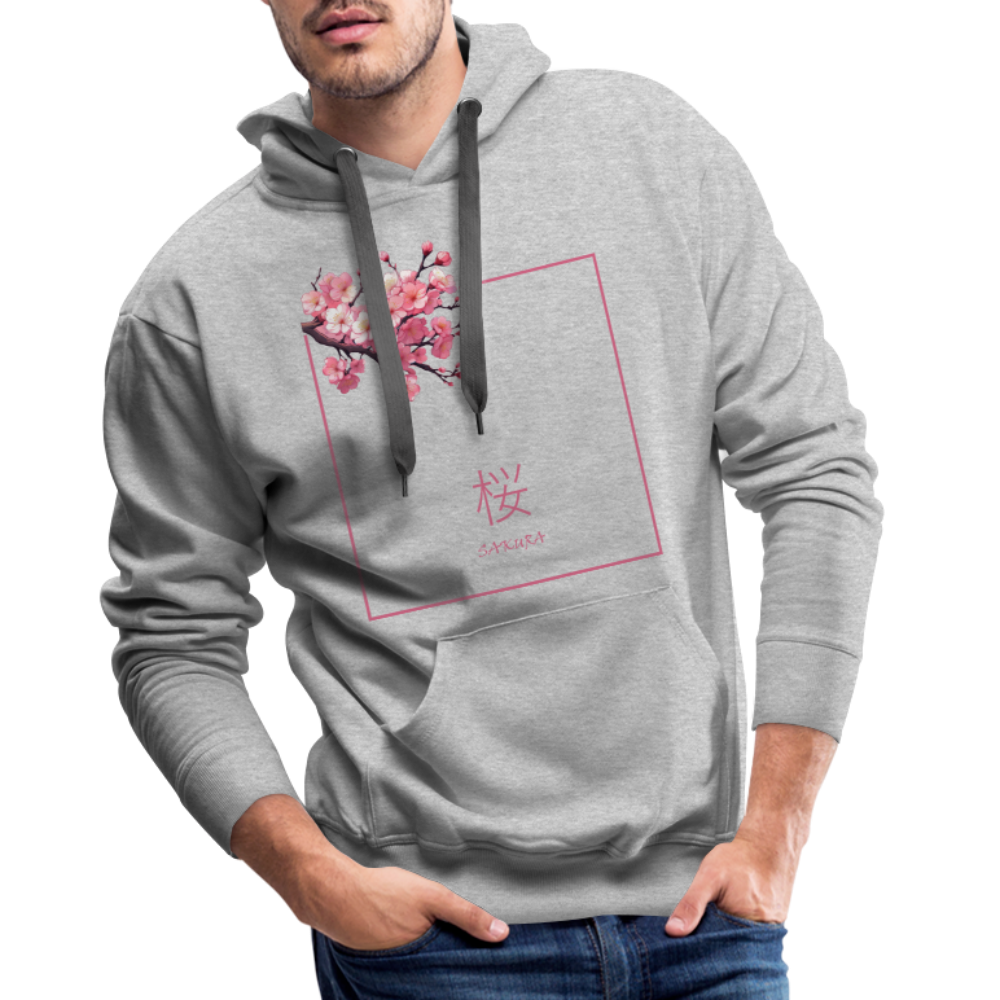 Hoodie Japan "Sakura" - Grau meliert
