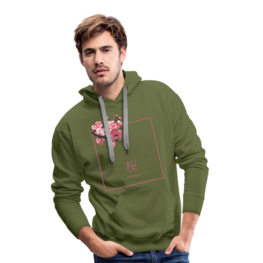 Hoodie Japan "Sakura" - Olivgrün