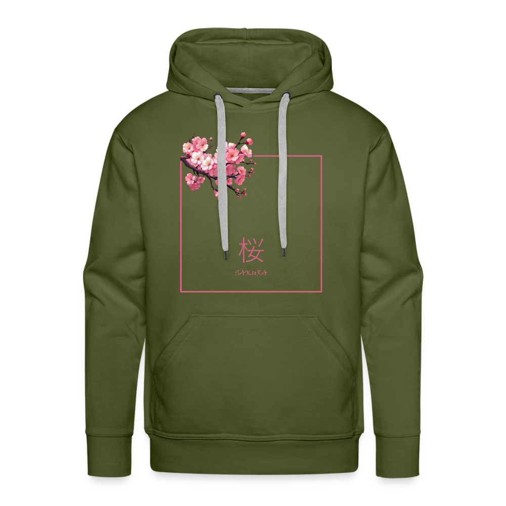 Hoodie Japan "Sakura" - Olivgrün