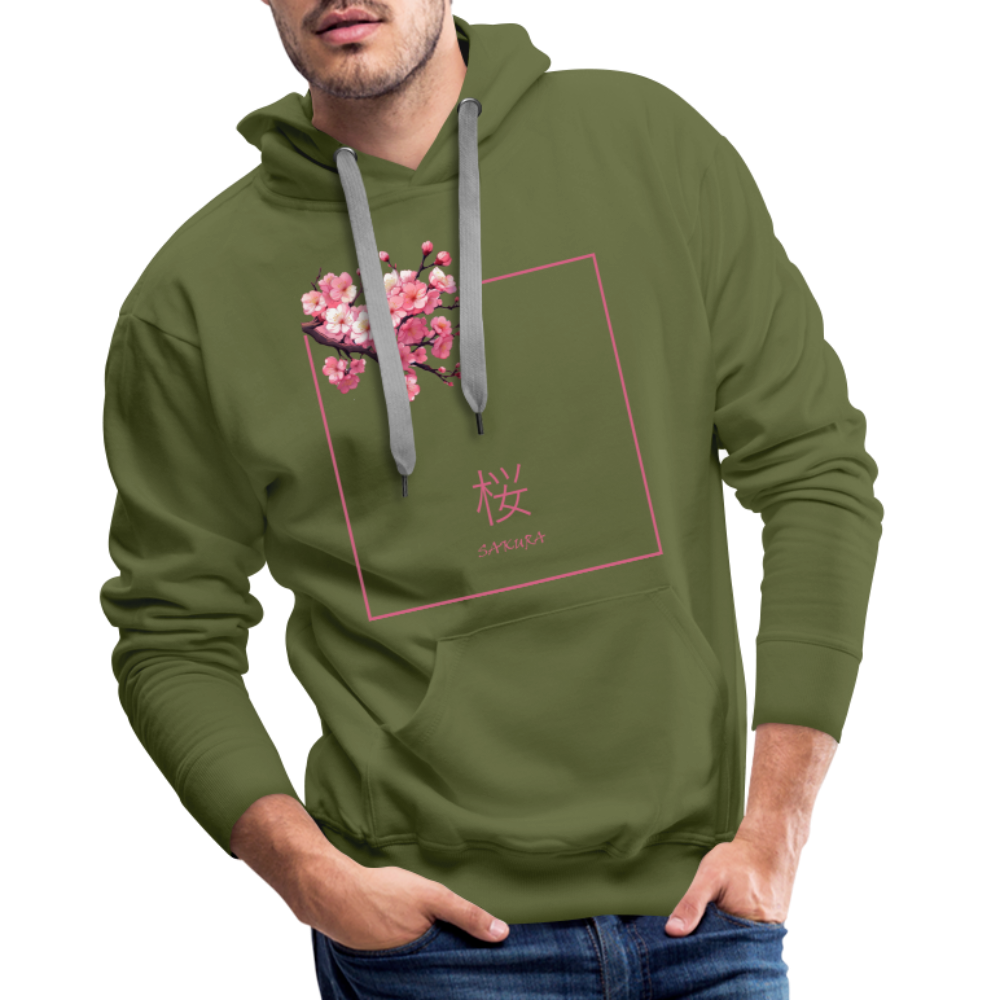 Hoodie Japan "Sakura" - Olivgrün