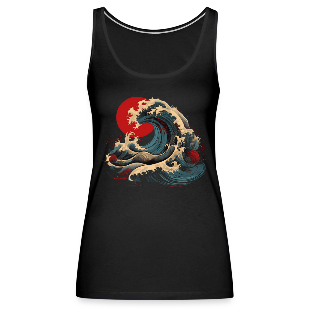 Tanktop Ladies Japan "Wave" - Schwarz