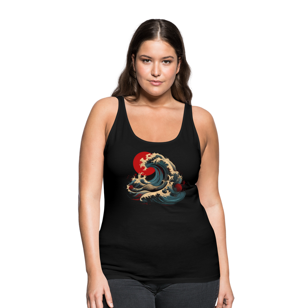 Tanktop Ladies Japan "Wave" - Schwarz