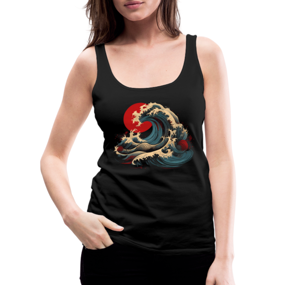 Tanktop Ladies Japan "Wave" - Schwarz