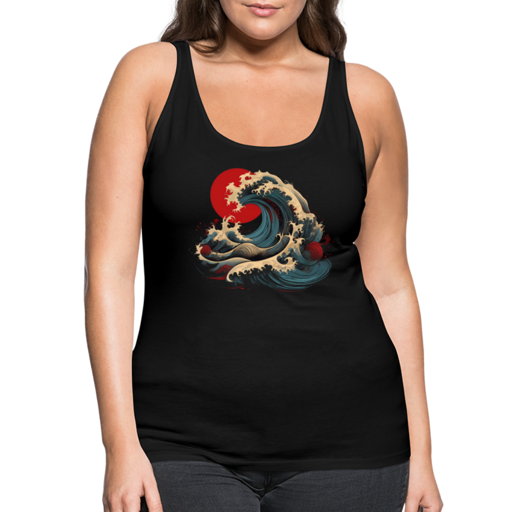 Tanktop Ladies Japan "Wave" - Schwarz