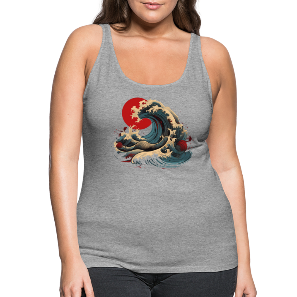 Tanktop Ladies Japan "Wave" - Grau meliert