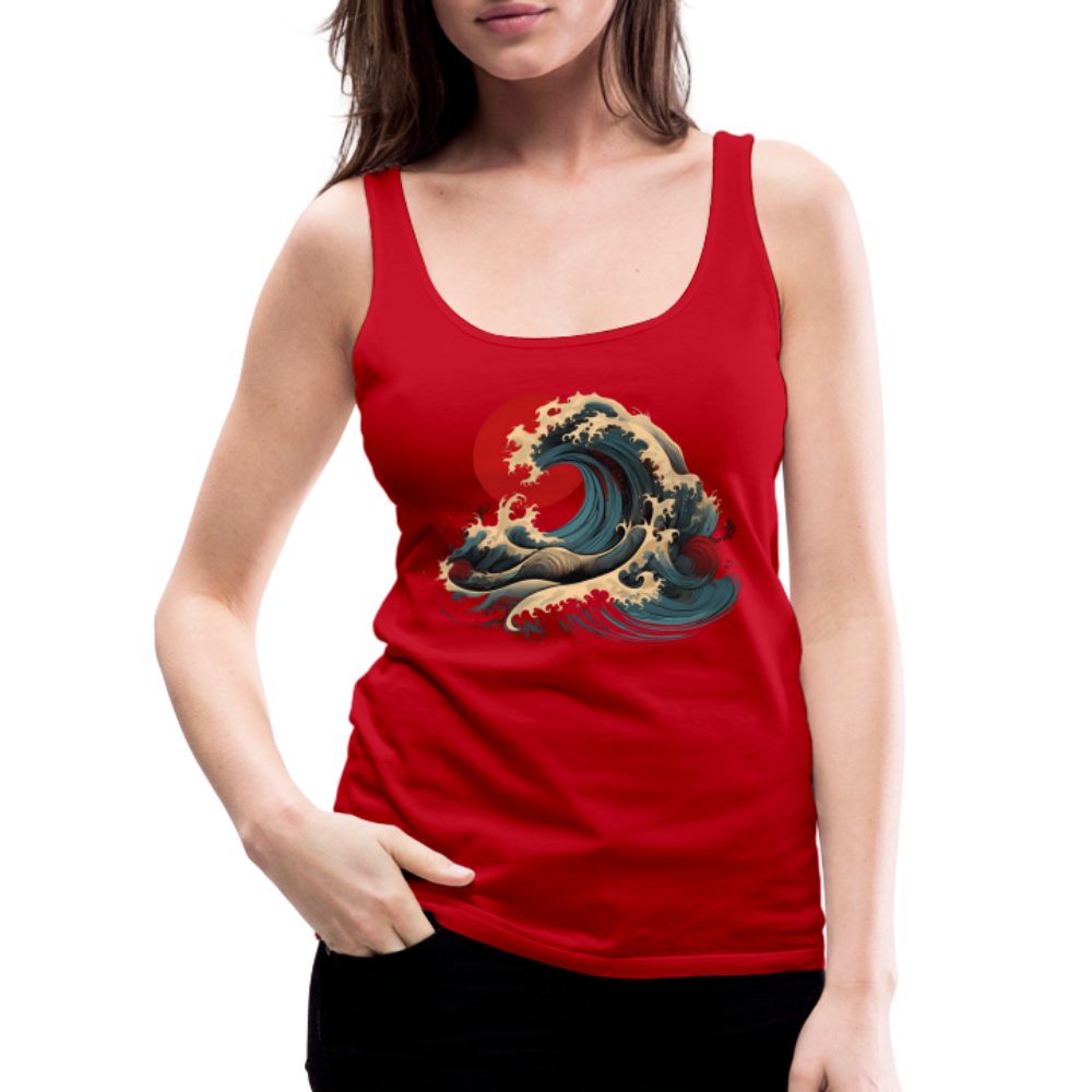 Tanktop Ladies Japan "Wave" - Rot