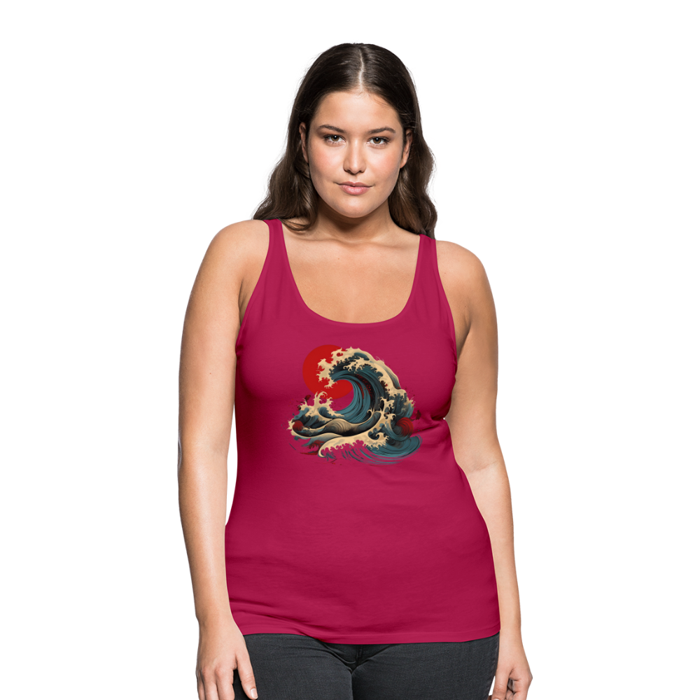 Tanktop Ladies Japan "Wave" - dunkles Pink