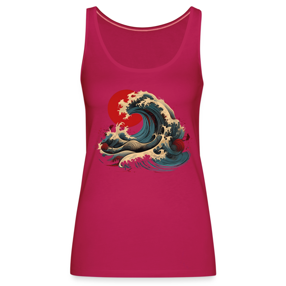 Tanktop Ladies Japan "Wave" - dunkles Pink