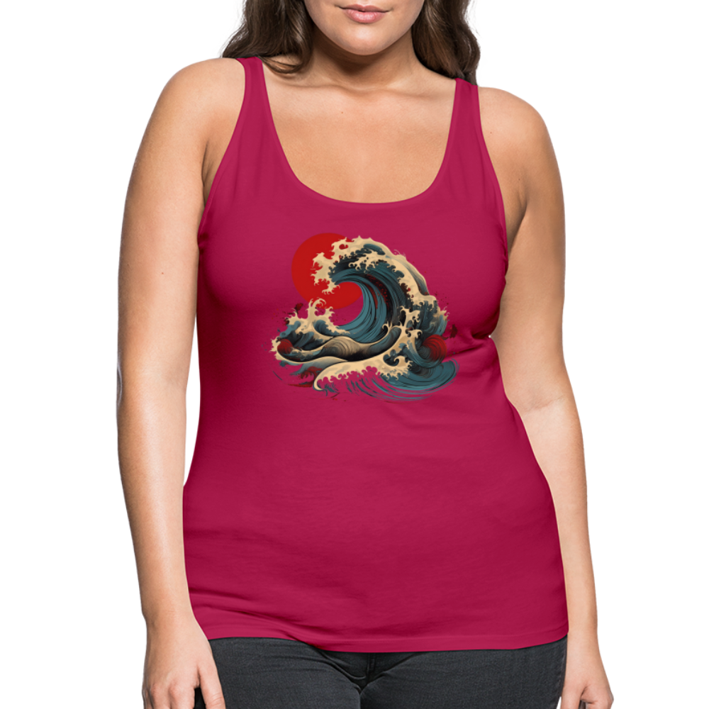 Tanktop Ladies Japan "Wave" - dunkles Pink