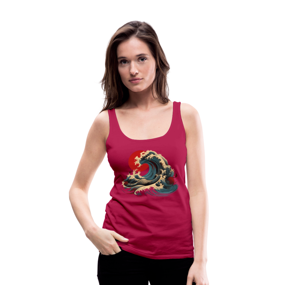 Tanktop Ladies Japan "Wave" - dunkles Pink