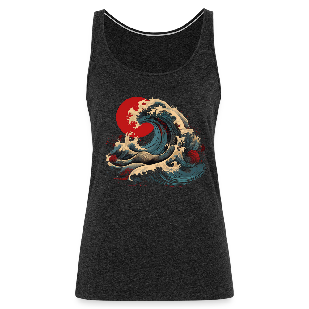 Tanktop Ladies Japan "Wave" - Anthrazit